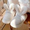 Fashion Platform Fluffy Slippers Women House Plush Rabbit Designer Winter Shoes Girls Flats Elegant Indoor Fashion Casual Footwear Warm