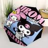 Kuromi and My Melody Sanrio Automatic Open/CloseCartoon Umbrella-CuteUmbrella with Cute Design, Portable 3-Fold Compact Umbrella for Men & Women, Vale