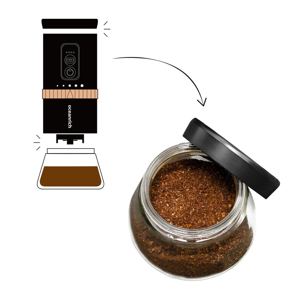 Ocean Rich Cordless Automatic Coffee Grinder G2 Black UQ-ORG2BL