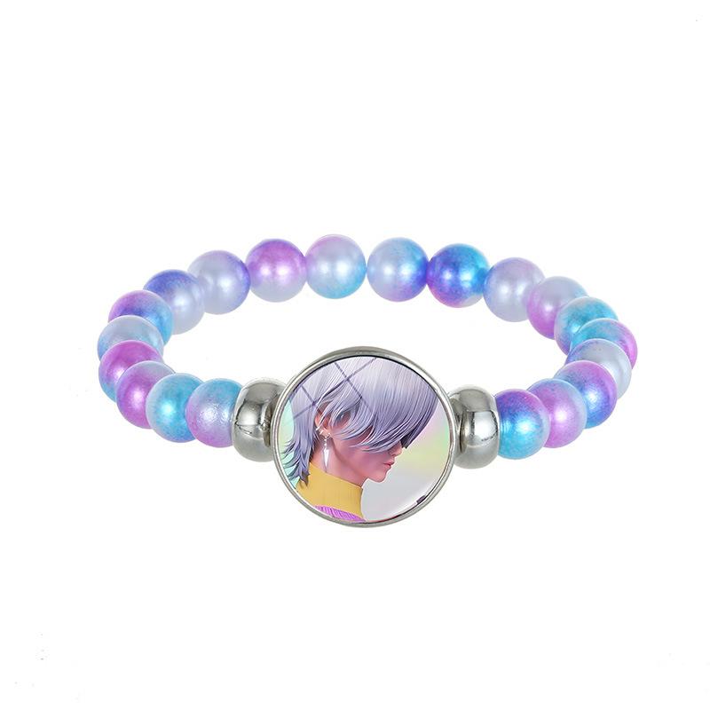 1Pc Demon Hunters K-Pop Lumi Zoe Mira Saja Boy Color Bead Bracelet