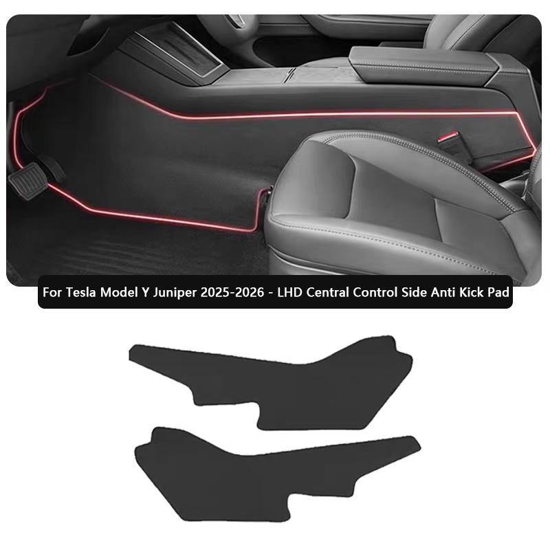 Car Central Control Side Extended Anti Kick Pad For Tesla Model YL 6-Seater / Y Juniper Leather Anti-dirty Protective Pad Cover