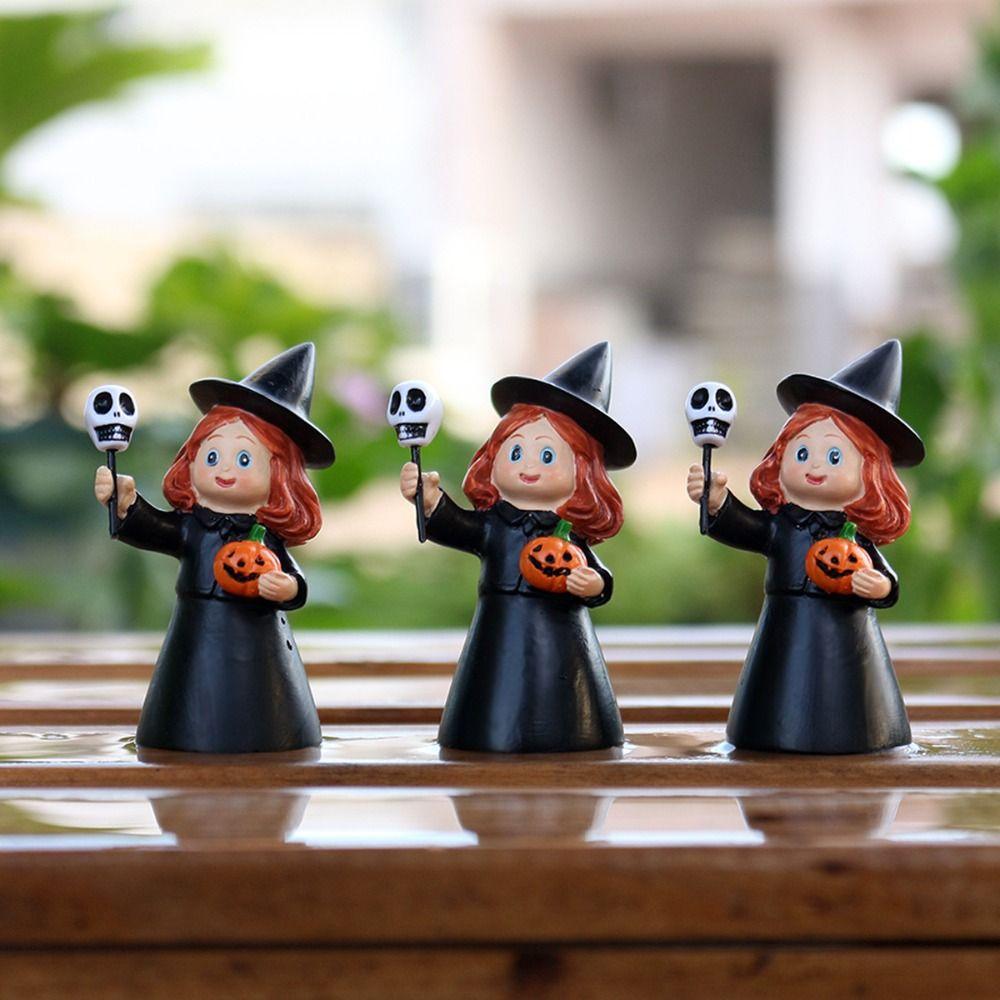 3Pcs Creative Halloween Witch Ornament Cartoon Halloween Party Decoration  Home Decor