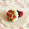 Handmade Crochet Rose Keychain Ornament - Valentine's Day Gift
