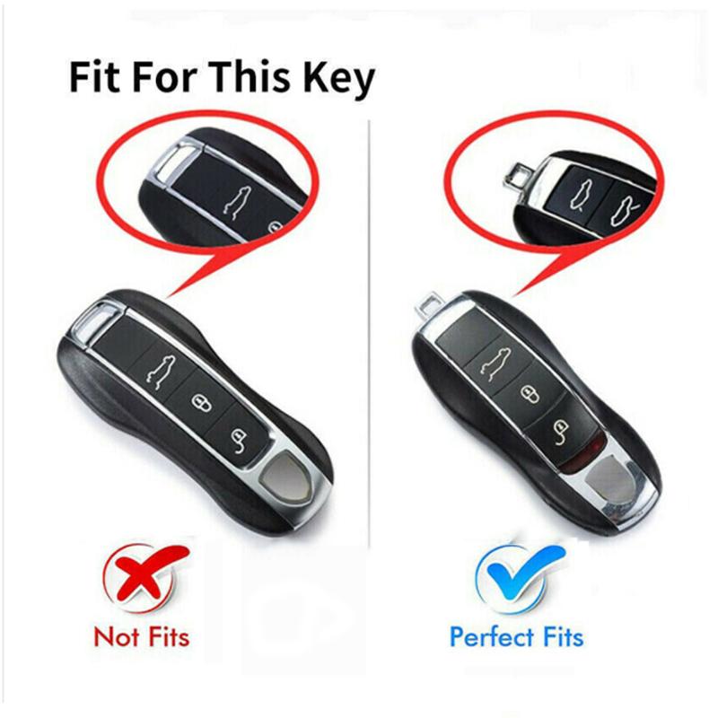 Metal Car Key Case Cover Holder Protection Key Bag For Porsche Panamera Carman Macann Bobst Cayenne 911 981 991 970 9969 Sticker
