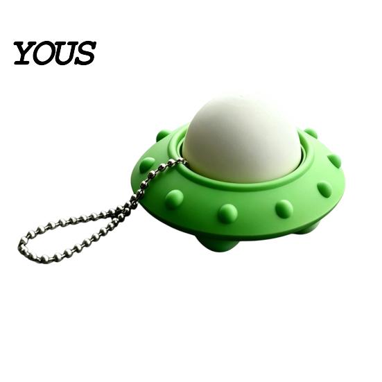 UFO Shaped Toy 3D Printed Decompression Toy, Creative Flying Saucer Fidget Pendant with Safe PLA Metal Bead Chain for Stress Relief, Anxiety