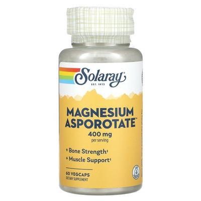 Solaray, Asporotato de Magnesio, 400 mg, 60 Cápsulas Vegetarianas (200 mg por cápsula)