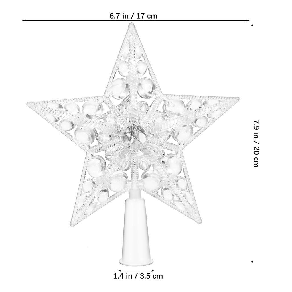 1pc Christmas Tree Topper Star Light Led Xmas Treetop Decor For Holiday Party Wedding Christmas Adornment Tree Decorations Xmas