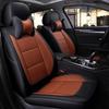 CSL Bamboo Charcoal & Genuine Leather Custom Full Wrap Car Seat Cover Cushion