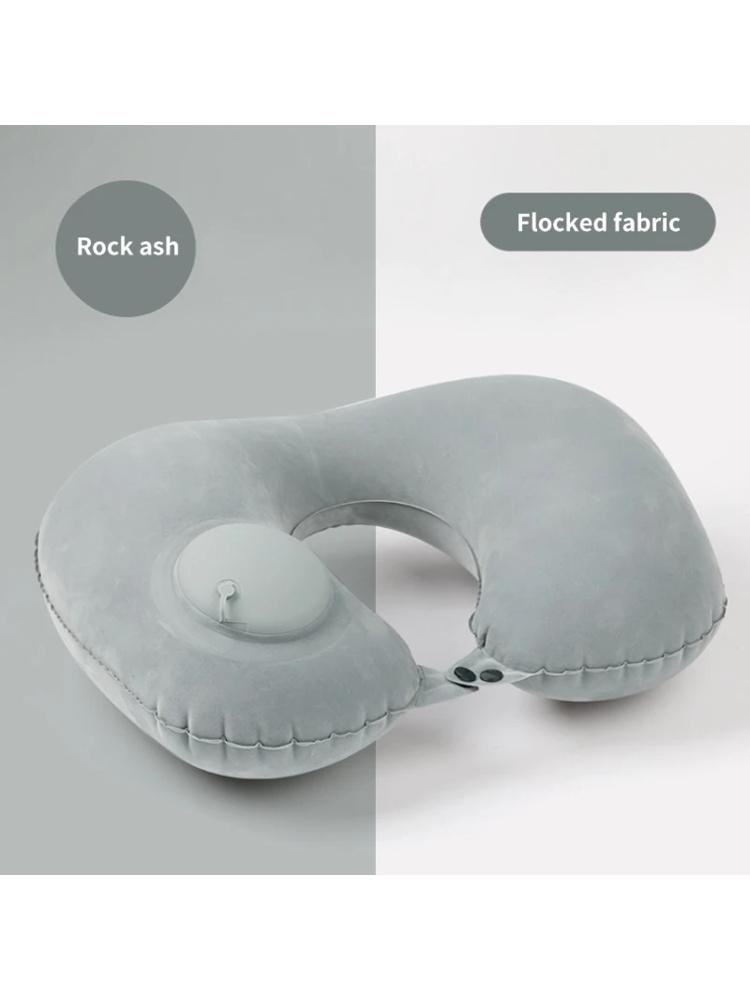 U-Shaped Inflatable Travel Pillow Portable Air Neck Support Cushion Comfortable Sleeping Press To Inflate Pillow