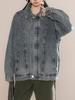 2025 Women's Retro Denim Jacket with Lapel and Zipper - Spring/Autumn High Street Trend