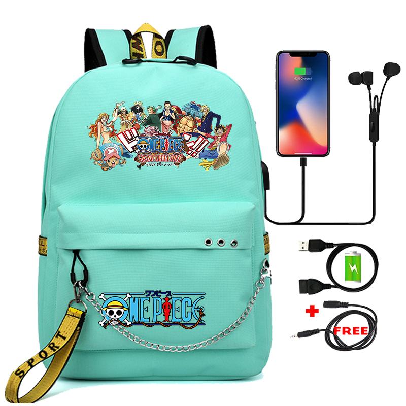 Anime One Piece Bookbag Teenage Backpack Unisex School Bag for Boy Girl Cartoon Printing Laptop Bagpack Back To School