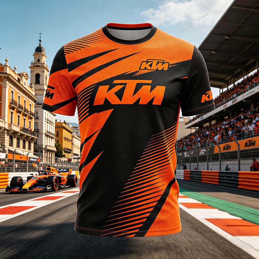 KTM Racing Team 3D Print T-Shirt Men Summer Short Sleeve Formula 1 Motorsport Sports Tee Casual Streetwear Top