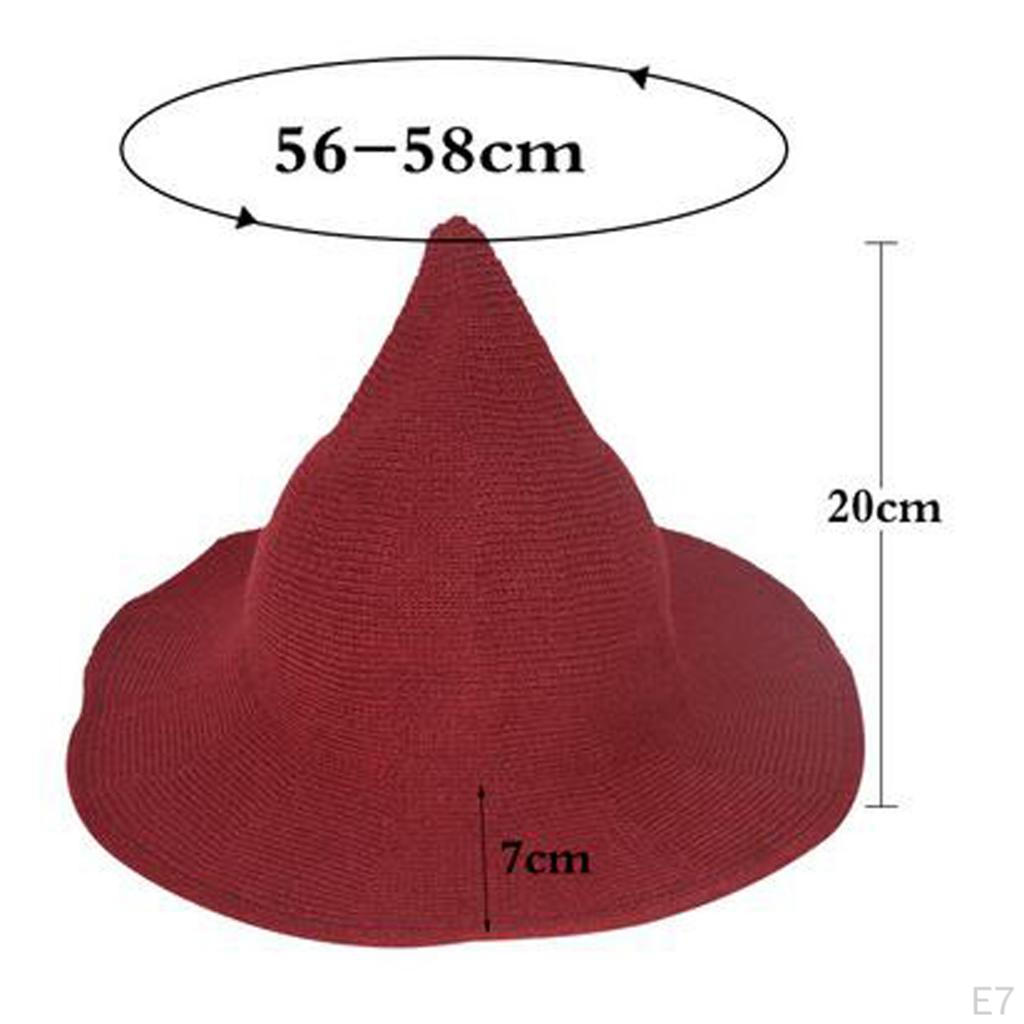 Hat Costume Sharp Wool Witch Hat, Pointed Felt Halloween Warm Autumn Winter Cap