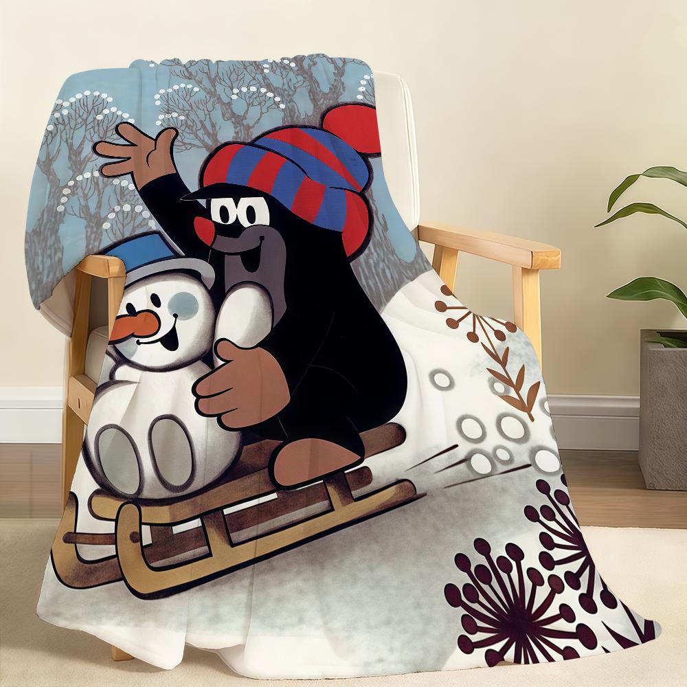 

Cute The Little Mole art Kawaii Blanket Soft Throw Blanket for Home Bedroom Bed Sofa Picnic Travel Office RestCover Blanket Gift 150x200cm