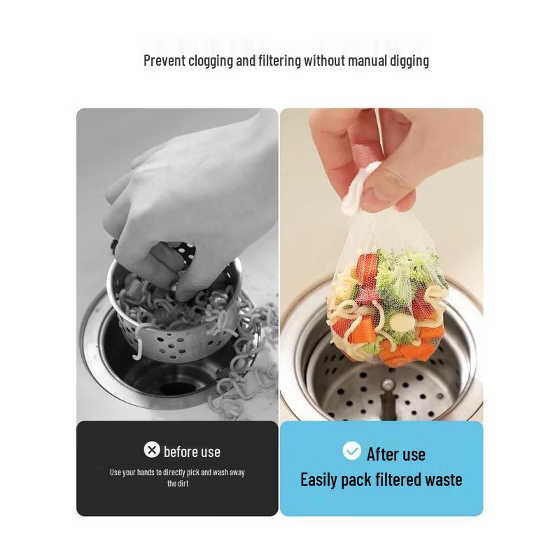 Meiliya Disposable Kitchen Sink Drain Strainer Bags