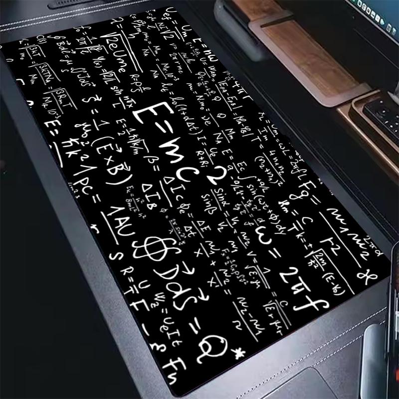 Mathematical equations Desk Mat Large Gaming Mouse Pad Nonslip Rubber Base Stitched Edge Keyboard Pads PC Tablet for Office SBD400x800x2mm
