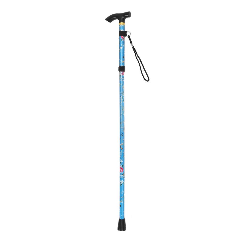 Faltbarer Gehstock 5   Faltbarer Leichter Druck Klettersupport   Höhenverstellbarer Aluminiumstock für Draußen Wandern