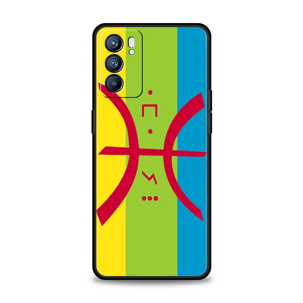 Case For Oppo Find X6 Pro X5 A54 A53 A52 A9 A15 A95 A17 A16 A76 A74 A57 A31 Reno8 Reno7 Reno6 Pro 5G Cover Amazigh Berber Flag
