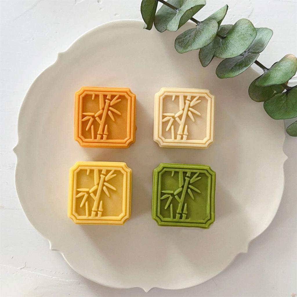 Mooncake Moulds Mooncake Stamps Mooncake Moulds Bamboo Shaped Baking Moulds Plastic Material for Mid-Autumn Festival Use