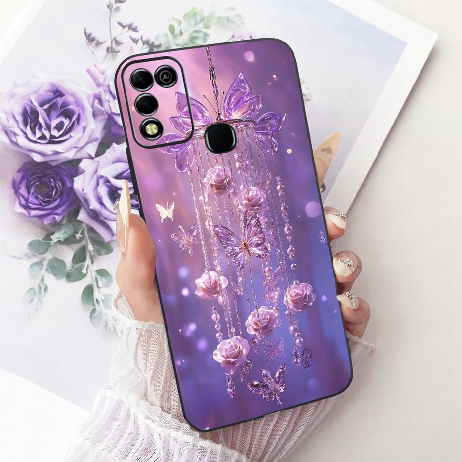 For Infinix Hot 11 Play Case Stylish Butterfly Tree Painted Cover Soft TPU Phone Case For Infinix Hot 10 Play X688C X688B Fundas