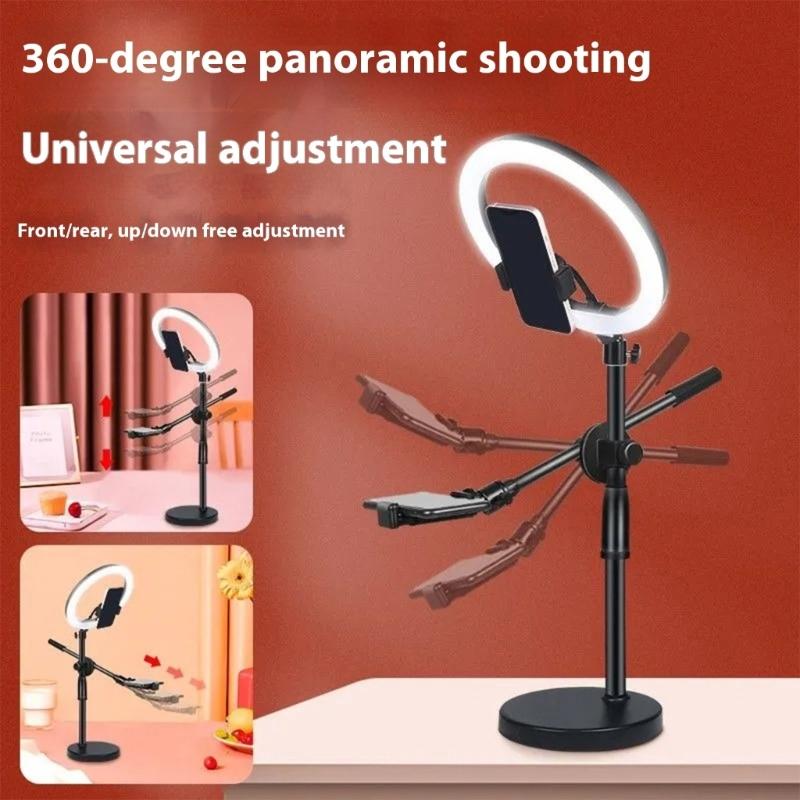 Overhead Phone Mount, Flexible Arm Cellphone Holder Adjustable Phone Stand for Live Streaming, Video Recording
