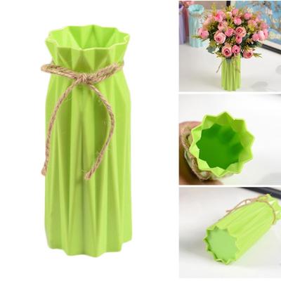 New Plastic Vase Imitation Ceramic Flower Pot Flower Basket Flower Vase Home Decoration (Flower Not Included)
