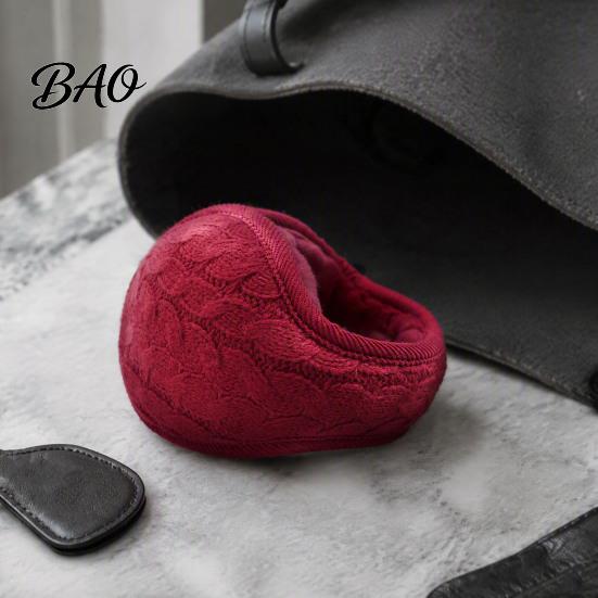 Cold Weather Winter Earmuffs Ear Muffs for Women Men, Foldable with Thickened Warmers Plush Lining, Soft Knit Thermal Outdoor Sports