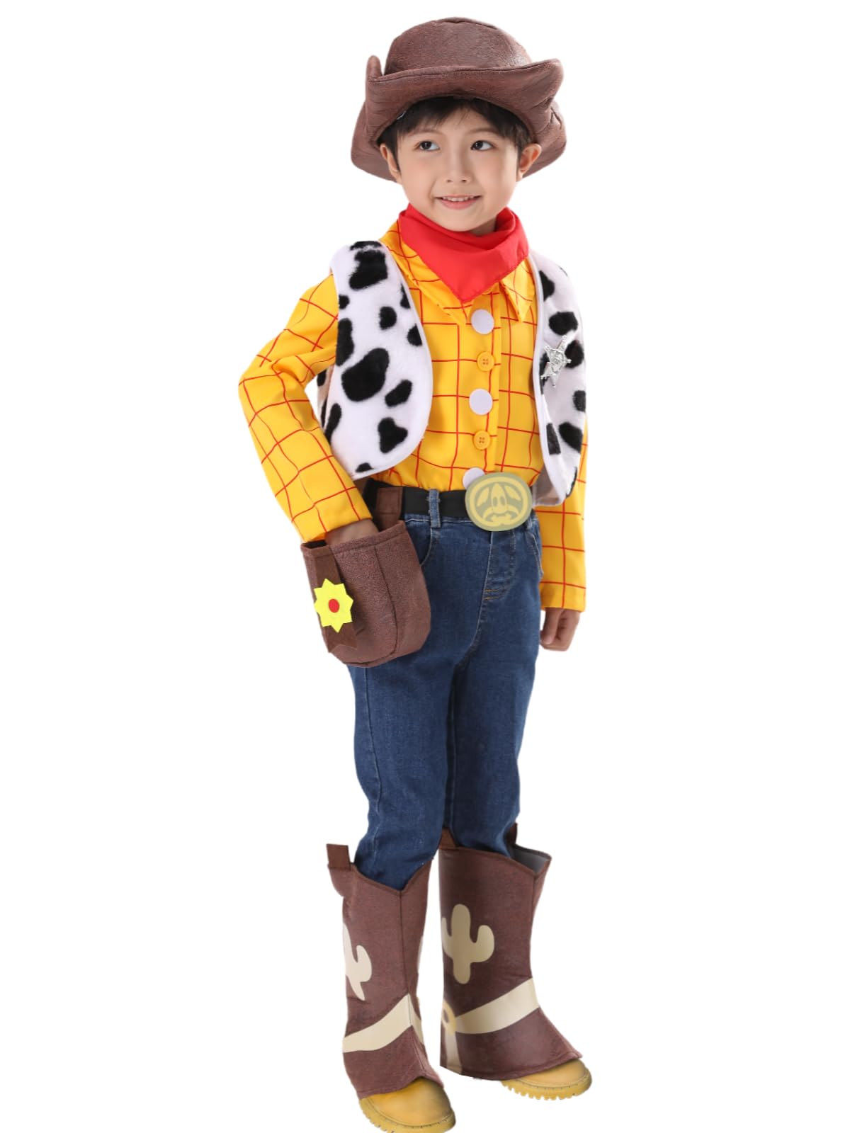 

История игрушек Костюм для косплея унисекс [IntoU] в стиле Вуди Детский (100)