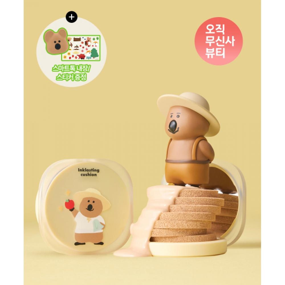 

The Face Shop MusInsa Exclusive [dInotIn Edition] Ink LastIng Cushion Slim Fit New Refill Smarttalk Built In Sticker Gift V203 (Dinotin edition)