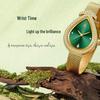 Yalalusi Teardrop Diamond Women's Gold Mesh Quartz Watch - Light Luxury, Waterproof, with Calendar