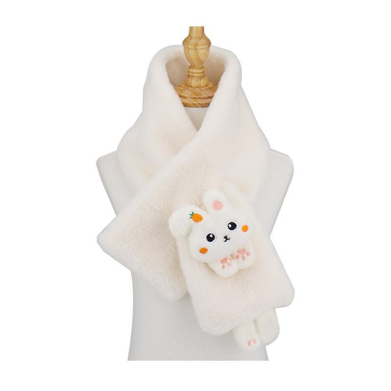 Plüschschal für Damen im koreanischen Stil: Hochwertige Wärme, verdickter Kragen für Herbst/Winter.