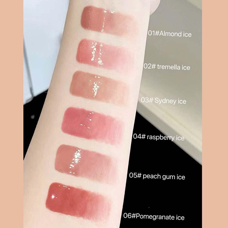 Cappuvini Mirror Gloss: Nude Serum Lip Gloss & Tint with Whitening Effect for Students