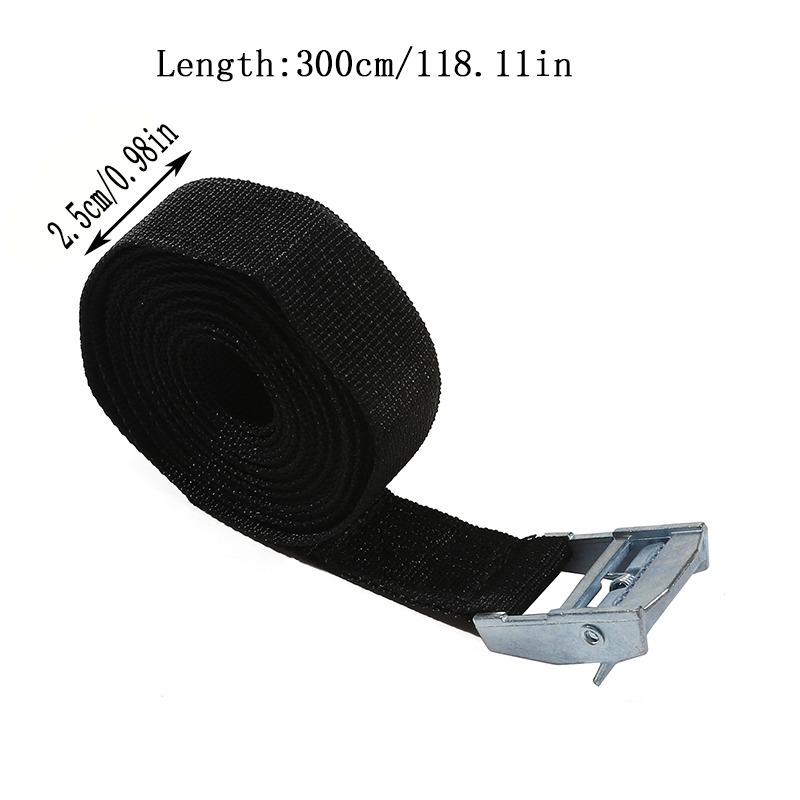 3M Cargo Straps With Buckle Tie-Down Belt for Motorcycle Car Bicycle Metal Tow Rope Strong Ratchet Fixing Belt for Luggage Bag