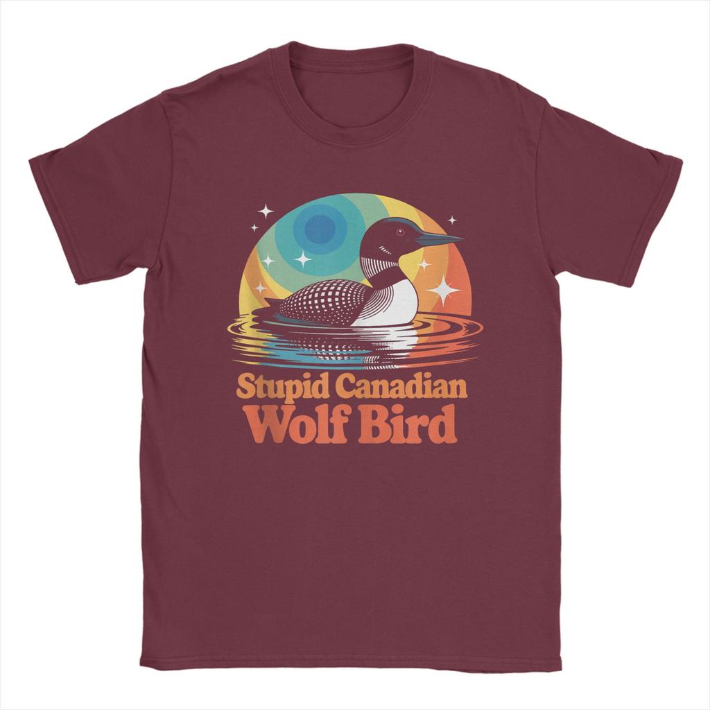 Common Loon Bird Watching Lover Stupid Canadian Wolf Bird TShirt Summer Cotton TShirts Unisex Harajuku Tee Shirt Vintage Top Tees