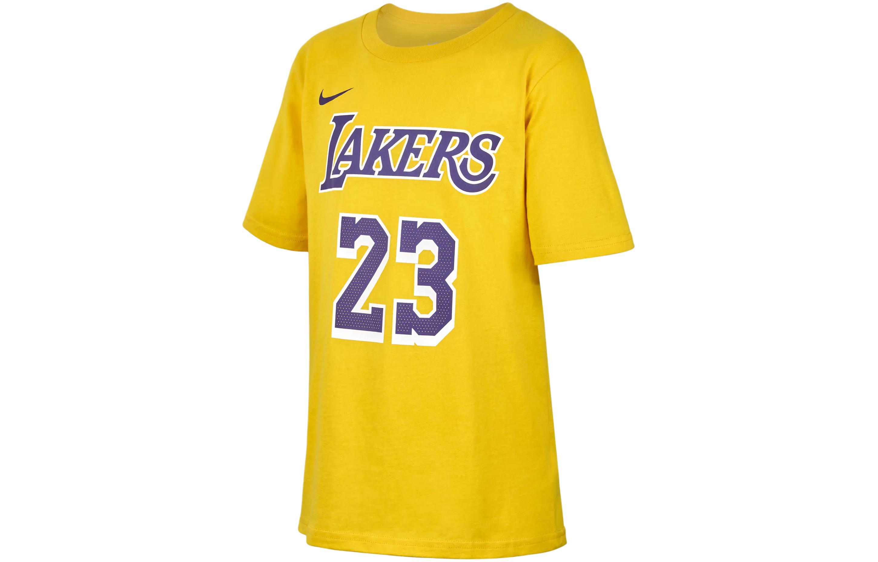 Nike LeBron James Los Angeles Lakers T Shirt Los Angeles Lakers Kids  Yellow FZ8621-728 M