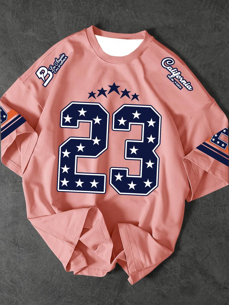 Men's Sports Jersey California NO.23 Print Short Sleeve T-Shirt Summer Graphic Tee Jerseys Plus Size Women's Sport T-Shirt Tops