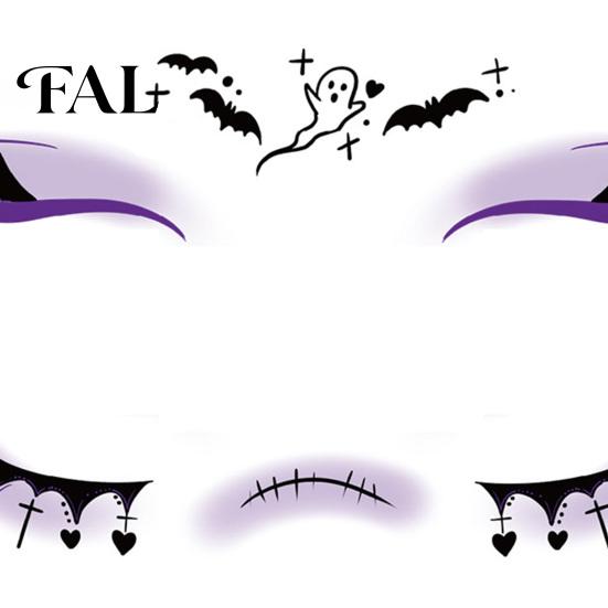 Funny Face Tattoos Halloween Tattoo Stickers, Waterproof Scary Makeup Decals for Party, Easy Apply Patch Temporary Wound Scar Body Art Kids