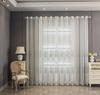 Broderie Blanc Transparent Haut de Gamme Rideaux de Luxe Légers Écran de Fenêtre Chambre Salon Baie Vitrée Rideaux Finis