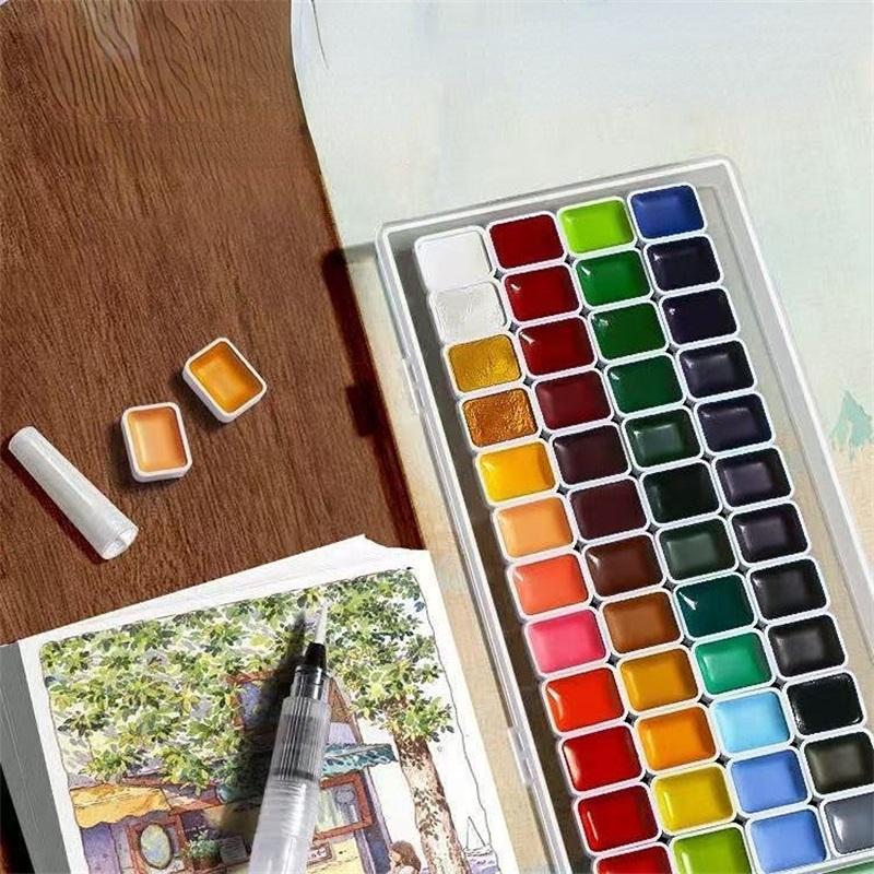Künstler-Aquarell Granulierende Farben 24/36/48/60/98/130 Farben 1ml Transparent acuarela Professionelle Pigmente Zubehör