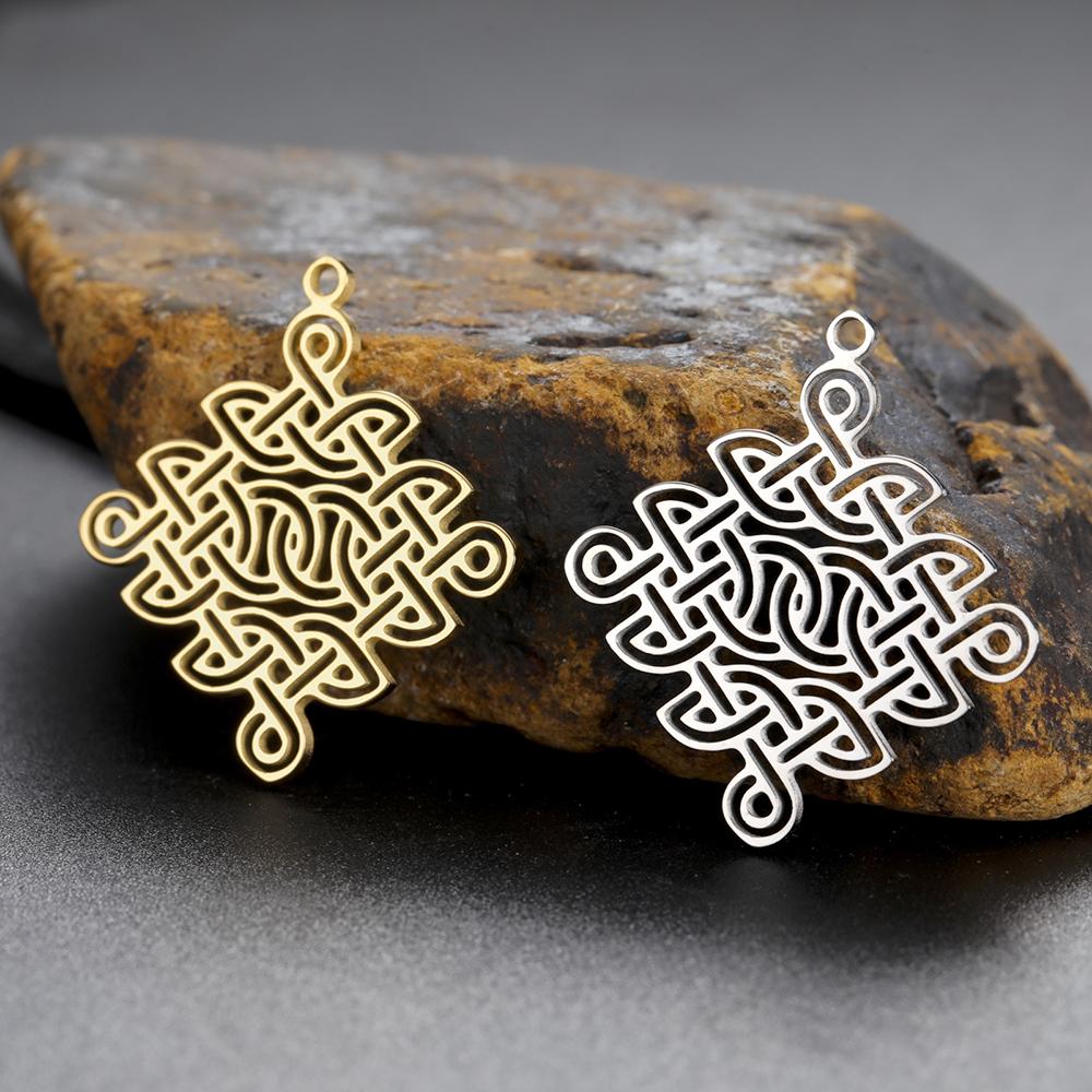 Dawapara Celtics Infinity Knot Pendant for Jewelry Making Triquetra Trinity Knot Chalice Well Irish Stainless Steel Accessories