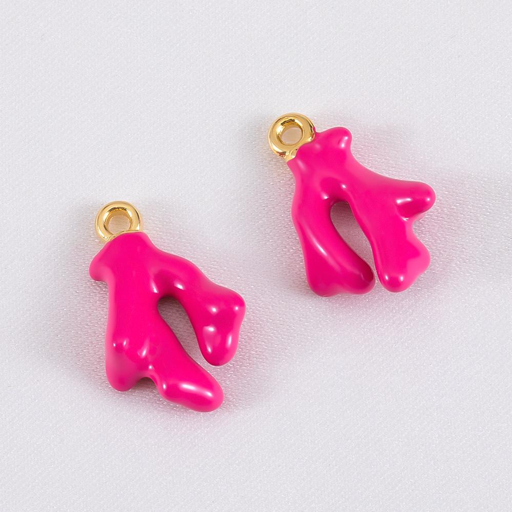 10pcs Cute Green Purple Pink Enamel Ocean Crab Conch Fishtail Heart Charms Alloy Pendants DIY Necklace Bracelet Jewelry Findings