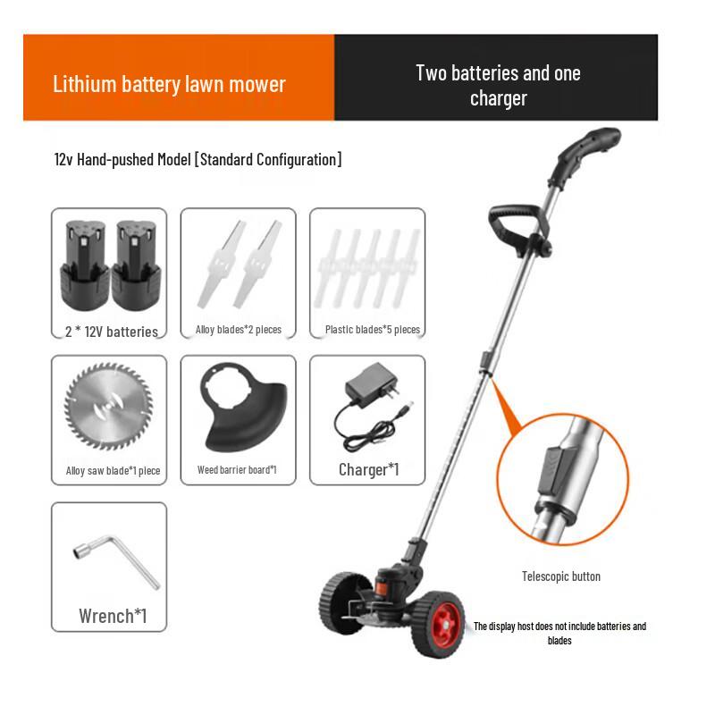 Kewton Cordless Electric Lawn Mower with Wheels