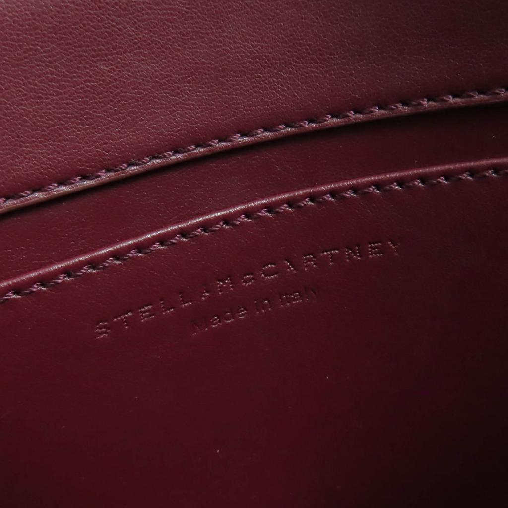 Great Stella McCartney Shoulder Bag Monogram Canvas Logo Bordeaux series Used