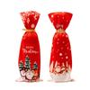 Christmas Decor Red Snowflake Bottle Cover With Plush Design For Holiday Party Scene