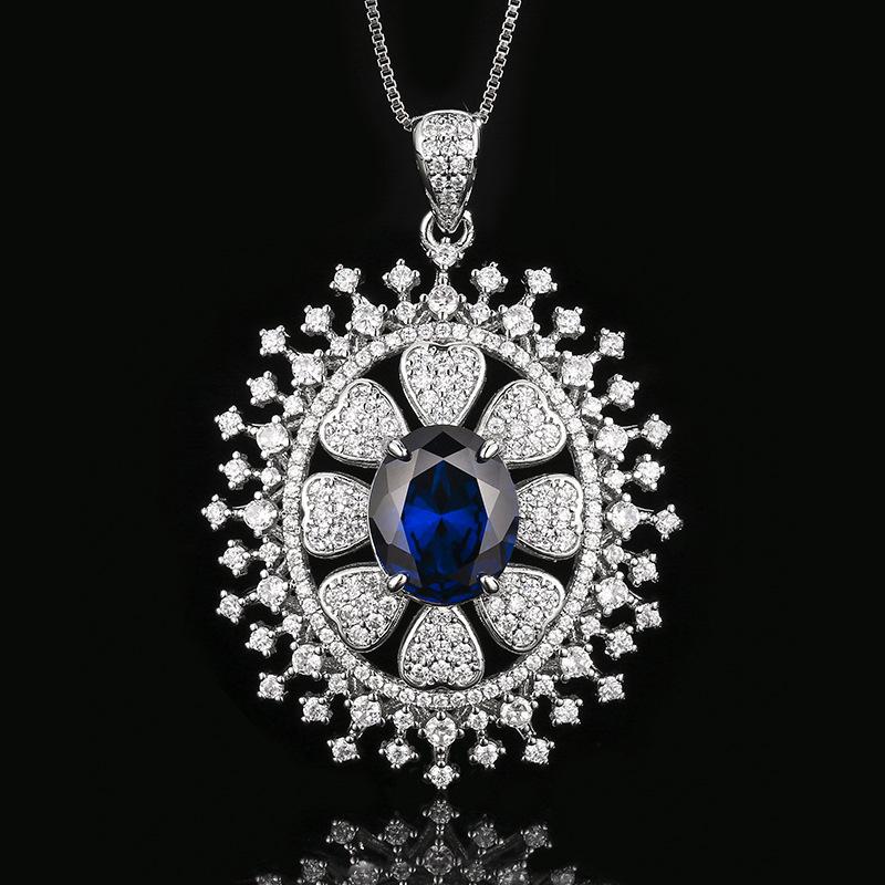 Accessories Necklaces Rings Jewelry Manufacturers Sets Red Blue Sunflower Designs High-end Women's