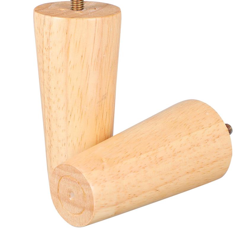4Pcs Solid Wood Furniture Legs Height 10/12/15CM Straight Sturdy Tapered Sofa Bed Cabinet Table Chair Replacement Furniture Legs