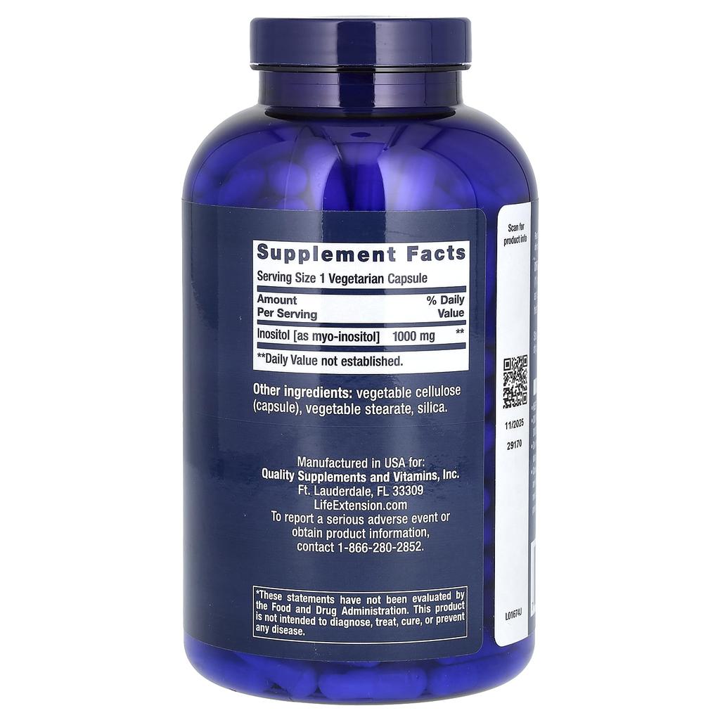 Inositol Capsules, 1,000Mg, 360 Veggie Capsules