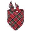 Soft Plaid Pet Scarf Bibs Breathable Dog Triangle Towel Stylish Dog Bandanas  Pet Costume