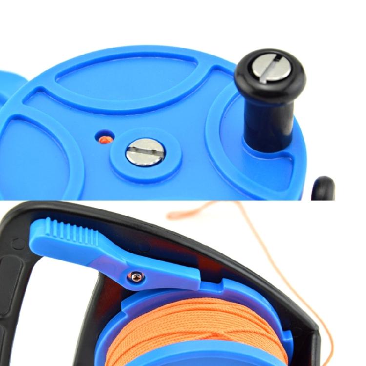 272ft Diving Line Reel Scubas Ratchets Dives Reel with Handle Stop Switches Diving Reel Finger Spool Diving Supply