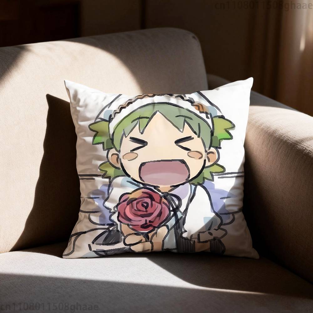 Yotsuba Anime Cartoon Pillow Case Sofa Living Room Bedroom Headboard Backrest Cushion Square Cushion Nap Time